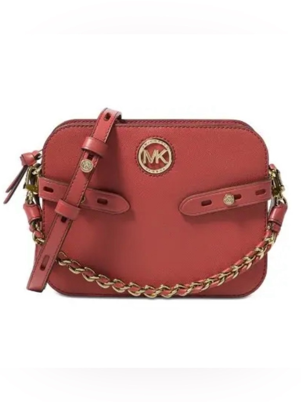 Michael Kors Red Leather Crossbody Bag